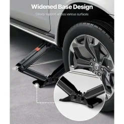 VEVOR 5000 lbs RV Scissor Jacks, 4-23.4 in RV Stabilizer Leveling Scissor Jacks, Set of 2, Heavy Duty Stabilizer Jack with Crank Handle, Socket and Bubble Levels, Not Easily Bent or Deformed