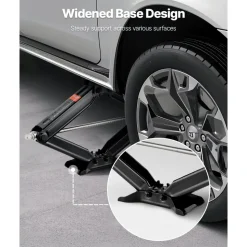 VEVOR 6500 lbs RV Scissor Jacks, 4-23.4 in RV Stabilizer Leveling Scissor Jacks, Set of 4, Heavy Duty Stabilizer Jack with Crank Handle, Socket and Bubble Levels, Not Easily Bent or Deformed