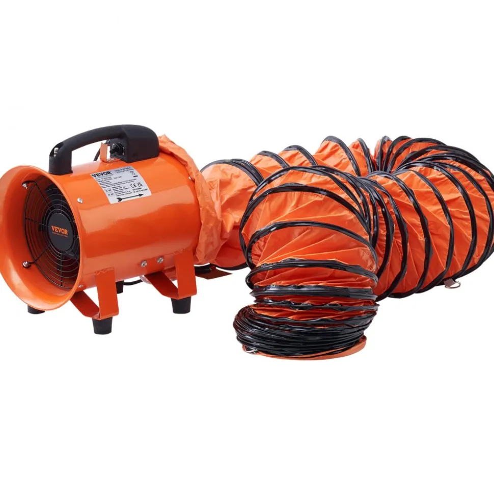 VEVOR 2600 lbs Winch Confined Space Tripod Kit, Confined Space Tripod 8' Legs and 98' Cable, Confined Space Rescue Tripod 33' Fall Protection with Blower, Gas detector, Harness.