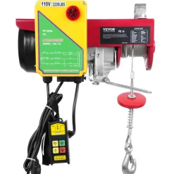 VEVOR 2200 lbs Wireless Attic Lift, 1600W 110V Electric Hoist with Wireless Remote Control, 40ft Single Cable Lifting Height & High-quality Motor, for Garage Warehouse Factory