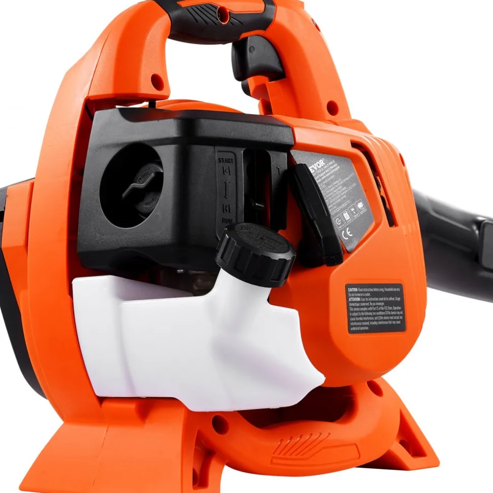 VEVOR Leaf Blower, 26CC 2-Cycle Handheld Leaf Blower with A Fuel Tank, 2-in-1 Blower 425CFM Air Volume 156MPH Speed, Ideal for Lawn Care, Leaf Cleaning, and Snow Removal