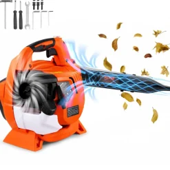 VEVOR Leaf Blower, 26CC 2-Cycle Handheld Leaf Blower with A Fuel Tank, 2-in-1 Blower 425CFM Air Volume 156MPH Speed, Ideal for Lawn Care, Leaf Cleaning, and Snow Removal