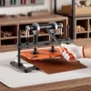 VEVOR Leather Cutting Machine 10.24 x 5.91 in Embossing Plate Die Cutter, Hand Press Leather Embossing & Die Cutting, 3300 lbs Pressure, 0.47 in Stroke, Dual Guide Shafts, for Fabric, Paper, Silicone