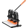 VEVOR Leather Cutting Machine, 10.2 x 4.7 in Embossing Plate Manual Die Cutter, 0.47 in Pressure Stroke Dual Guide Shafts Die Cut Machine, Leather Embossing Machine for Various of Materials
