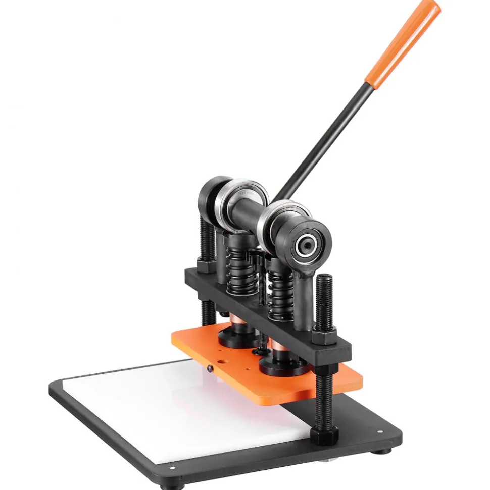 VEVOR Leather Cutting Machine, 11 x 5.5 in Embossing Plate Manual Die Cutter, 0.47 in Pressure Stroke Dual Guide Shafts Die Cut Machine, Leather Embossing Machine for Various of Materials