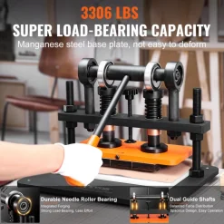 VEVOR Leather Cutting Machine, 11 x 5.5 in Embossing Plate Manual Die Cutter, 0.47 in Pressure Stroke Dual Guide Shafts Die Cut Machine, Leather Embossing Machine for Various of Materials