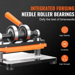 VEVOR Leather Cutting Machine, 7.1 x 3.9 in Embossing Plate Manual Die Cutter, 0.47 in Pressure Stroke Dual Guide Shafts Die Cut Machine, Leather Embossing Machine for Various of Materials