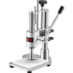 VEVOR Leather Punching Machine 3.94 x 3.94 in Manual Leather Hole Puncher, Hand Punch Press, 352.74 lbs Pressure, 1.57 in Stroke, Chuck Fixation, Sturdy Structure, for Fabric, Paper, and Silicone