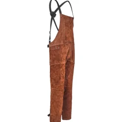 VEVOR Leather Welding Apron Split Leg, Heavy Duty Cowhide Flame Resistant Welding Pants for Men Women, Heat-Resistant Safety Apron with 3 Pockets for Woodworking, Gardening, Blacksmithing, M-Size