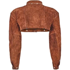 VEVOR Leather Welding Cape Sleeve, Heavy Duty Flame Resistant Cowhide Safety Cape Sleeves for Men Women, Heat-Resistant for Welding, Blacksmithing, Woodworking, Gardening, XL-Size