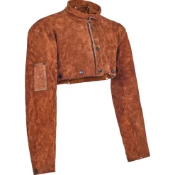 VEVOR Leather Welding Cape Sleeve, Heavy Duty Flame Resistant Cowhide Safety Cape Sleeves for Men Women, Heat-Resistant for Welding, Blacksmithing, Woodworking, Gardening, XL-Size