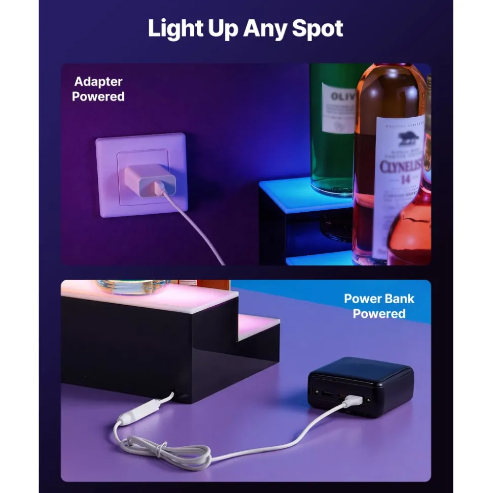 VEVOR LED Lighted Liquor Bottle Display, 4 Tiers 16 Inch Commercial Illuminated Home Bar Shelf, 4 Steps Whiskey Rack Stand, Acrylic Drink Shelves with RF Remote & App Control, and Multicolor lighting