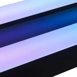 VEVOR LED Lighted Liquor Bottle Display, 2 Tiers 24 inches, Supports USB, Acrylic Illuminated Home Bar Shelf Display with RF Remote & App Control, 9 Static Colors, Timing Mode, for 12-16 Bottles