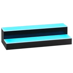 VEVOR LED Lighted Liquor Bottle Display, 2 Tiers 20 Inches Whiskey Rack, Supports USB, Illuminated Home Bar Shelf with RF Remote & App Control, 9 Static Colors, Acrylic Lighted Shelf for 10 Bottles