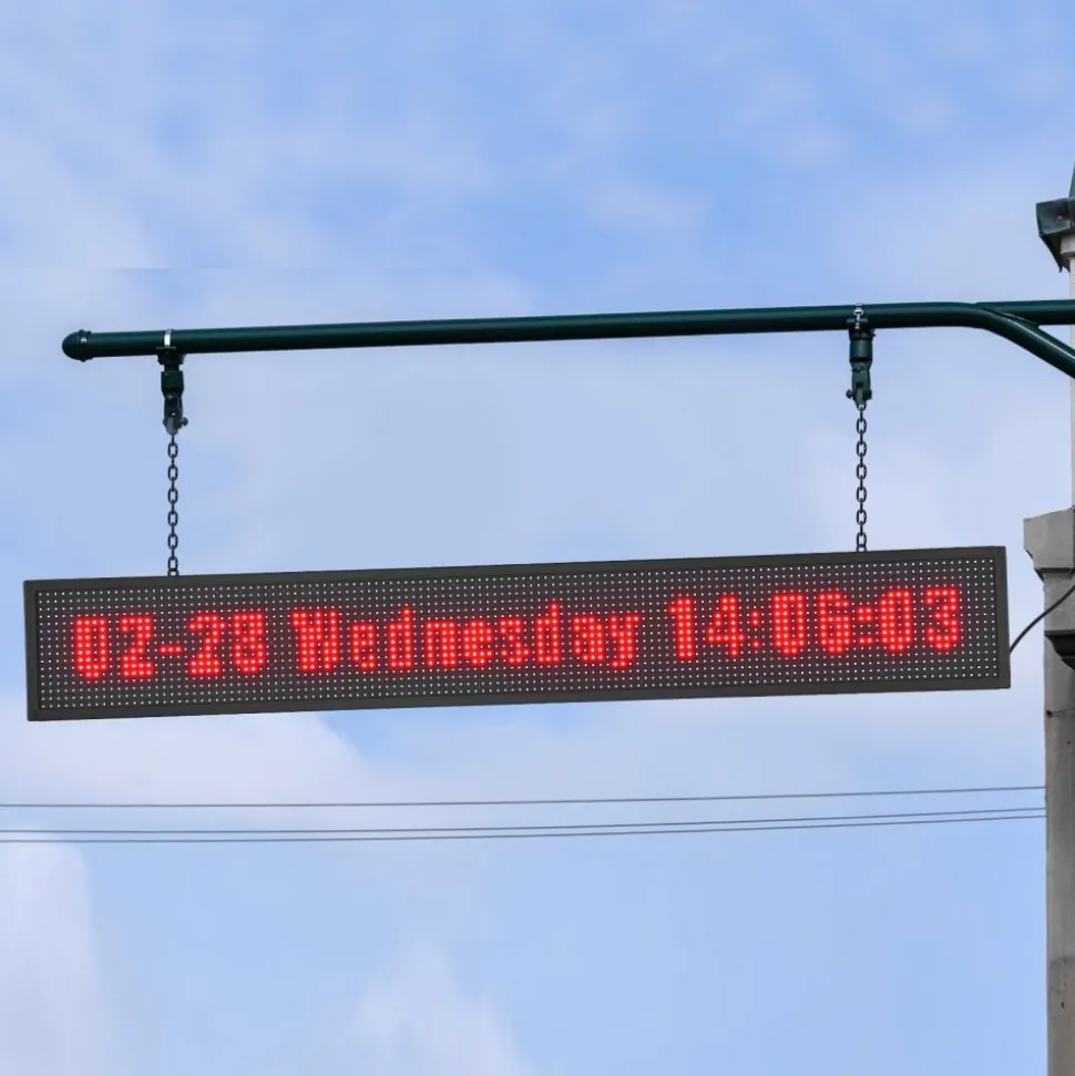 VEVOR LED Message Board, P10 Full Color Scrolling Display, Customizable Text and Animation via WIFI or USB, Ideal for Retail, Parties, and Bars, 52"x8"