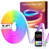 VEVOR LED Neon Rope Light, 16.4 ft, Flexible RGB-IC LED Strip Light, Control with App/Remote, Works with Alexa & Google Assistant, Music Syncing, Custom DIY Neon Flex Lights, for Bedroom Gaming Indoor