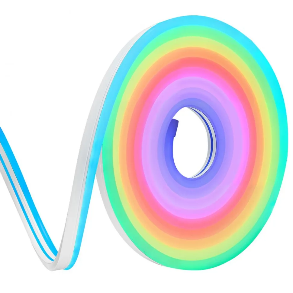 VEVOR LED Neon Rope Light, 16.4 ft, Flexible RGB-IC LED Strip Light, Control with App/Remote, Works with Alexa & Google Assistant, Music Syncing, Custom DIY Neon Flex Lights, for Bedroom Gaming Indoor