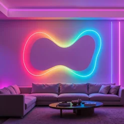 VEVOR LED Neon Rope Light, 16.4 ft, Flexible RGB-IC LED Strip Light, Control with App/Remote, Works with Alexa & Google Assistant, Music Syncing, Custom DIY Neon Flex Lights, for Bedroom Gaming Indoor