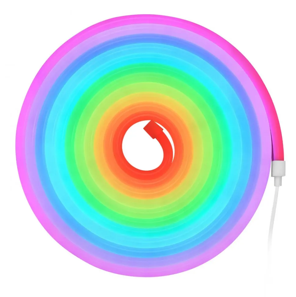 VEVOR LED Neon Rope Light, 16.4 ft, Flexible RGB-IC LED Strip Light, Control with App/Remote, Works with Alexa & Google Assistant, Music Syncing, Custom DIY Neon Flex Lights, for Bedroom Gaming Indoor