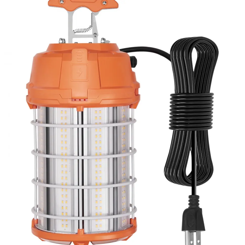 VEVOR LED Portable Work Lamp, 150W, 20000lm, 5000K Durable & Water-Resistant, Linkable up to 6 Units, Ceiling or Stand Job Site Illumination for Both Indoor & Outdoor Use