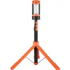 VEVOR LED Work Light with Stand, 10Ah, Rechargeable Cordless Camping Light, with 3 Lamp Heads, Detachable Tripod Stand, 2200 Lumens 3000K-6500K Dimmable, Portable Construction Lighting for Job Site