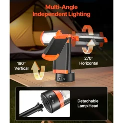 VEVOR LED Work Light with Stand, 20000 Lumen Dual-head LED Work Light with 27.6