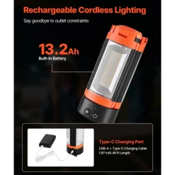 VEVOR LED Work Light with Stand, 20000 Lumen Dual-head LED Work Light with 27.6