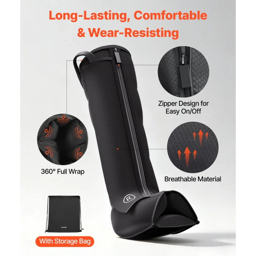 VEVOR Leg Compression Massager 6 Modes Air Compression Full Leg Massager, For Daily Relaxation, 9 Massage Intensities, 360° Coverage, Auto Shut-Off Timer, with Portable Storage Bag and Power Adapter