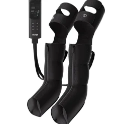 VEVOR Leg Compression Massager 9 Intensities Air Compression Leg Massager, For Daily Relaxation, 6 Massage Modes, 3 Heat Settings, Auto Shut-Off Timer, Adjustable Fit, with Storage Bag and Adapter