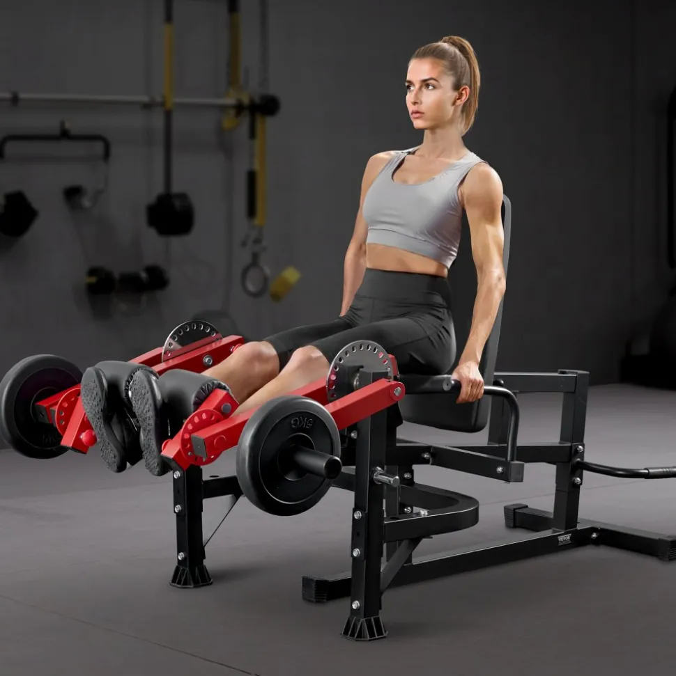 VEVOR Leg Extension and Curl Machine, Seated Leg Rotary Extension for Thigh, Adjustable Lower Body Specialty Exercises Equipment, Heavy Duty Workout Bench for Home Gym, 700 LBS Capacity