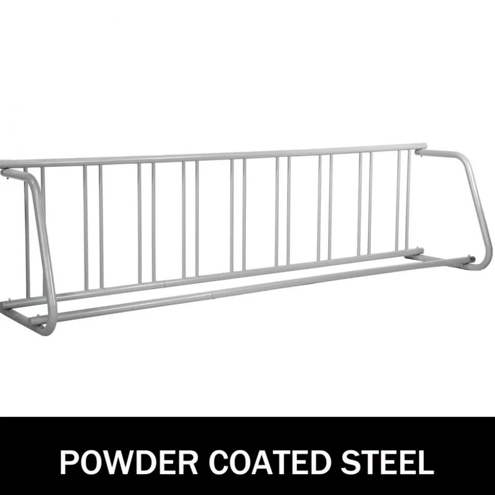 VEVOR 111" Length Floor Bike Rack, 9 Holders All-Steel Grid Bike Rack, Single-Side Storage Stand for Garages Streets Yards