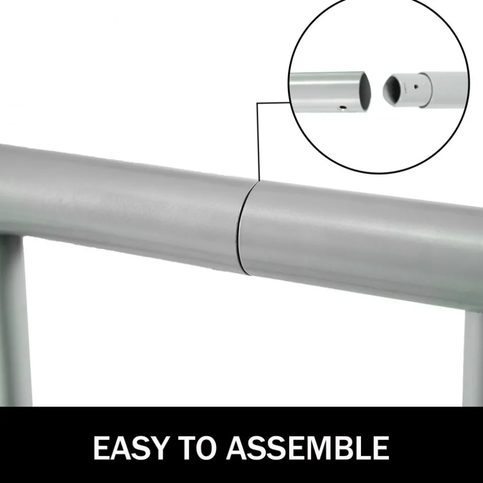 VEVOR 111" Length Floor Bike Rack, 9 Holders All-Steel Grid Bike Rack, Single-Side Storage Stand for Garages Streets Yards