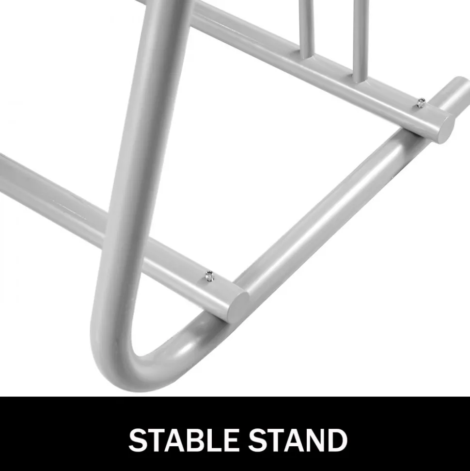 VEVOR 111" Length Floor Bike Rack, 9 Holders All-Steel Grid Bike Rack, Single-Side Storage Stand for Garages Streets Yards