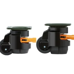 VEVOR Leveling Casters, 4-Pack Heavy Duty 360° Swivel Caster Wheels Hold up to 1100 lbs Load, 2 inches Caster Diameter, Adjustable Casters with Upgraded Handle Design and Feet for Workbench & Machine