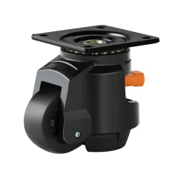 VEVOR Leveling Casters, Set of 4, 2200 lbs Total Load Capacity, 2.5 inches, Heavy Duty with Upgraded Handle Design, 360 Degree Swivel Caster Wheels, Adjustable Casters with Feet for Workbench, Machine