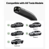 VEVOR Level 2 Tesla Charger, 40 Amp Adjustable Current, 240V Portable Home Electric Car EV Charger with 25 ft Charging Cable, NEMA 14-50P Plug, LCD Display, NACS Connector, for Tesla Model Y/X/3/S
