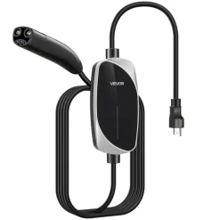 VEVOR Level 2 Tesla Charger, 32 Amp Adjustable Current, 240V Portable Home Electric Car EV Charger with 25 ft Charging Cable, NEMA 14-50P Plug, LCD Display, NACS Connector, for Tesla Model Y/X/3/S