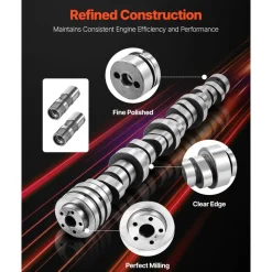 VEVOR Lifter Camshaft Kit, 18-Piece Set, Fits 2009-2021 Jeep Grand Cherokee, 2009-2021 Dodge Challenger, Fits 1999-2013 4.8L, 5.3L, and 5.7L LS-Based Engines, V8 5.7L