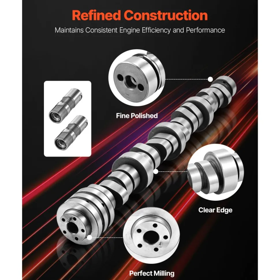 VEVOR Lifter Camshaft Kit, 18-Piece Set, Fits 2009-2021 Jeep Grand Cherokee, 2009-2021 Dodge Challenger, Fits 1999-2013 4.8L, 5.3L, and 5.7L LS-Based Engines, V8 5.7L