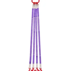 VEVOR Lifting Sling Straps, Four Leg Polyester Bridle Sling with Hooks, 6600LB Capacity, 5Ft Heavy Duty Rigging Strap, Thickened & Wear-Resistant Webbing Slings for Engines Cranes Hoists Truck