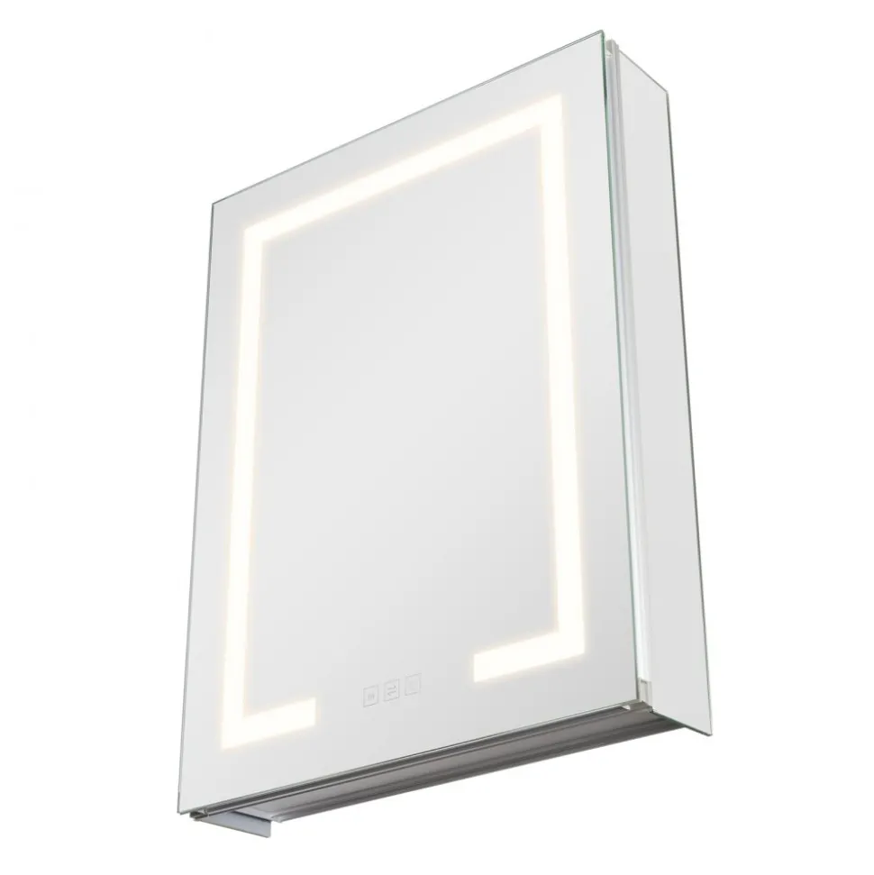 VEVOR Lighted Medicine Cabinet with Mirror, 20 x 26 in Recessed or Wall Mount, 3 Color Dimmable LED Bathroom Medicine Cabinet with Double-Side Mirror, Adjustable Shelves, Memory Anti-Fog Function