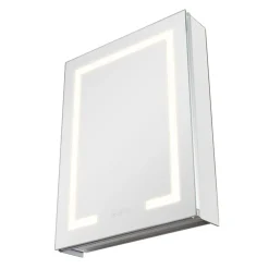 VEVOR Lighted Medicine Cabinet with Mirror, 20 x 26 in Recessed or Wall Mount, 3 Color Dimmable LED Bathroom Medicine Cabinet with Double-Side Mirror, Adjustable Shelves, Memory Anti-Fog Function
