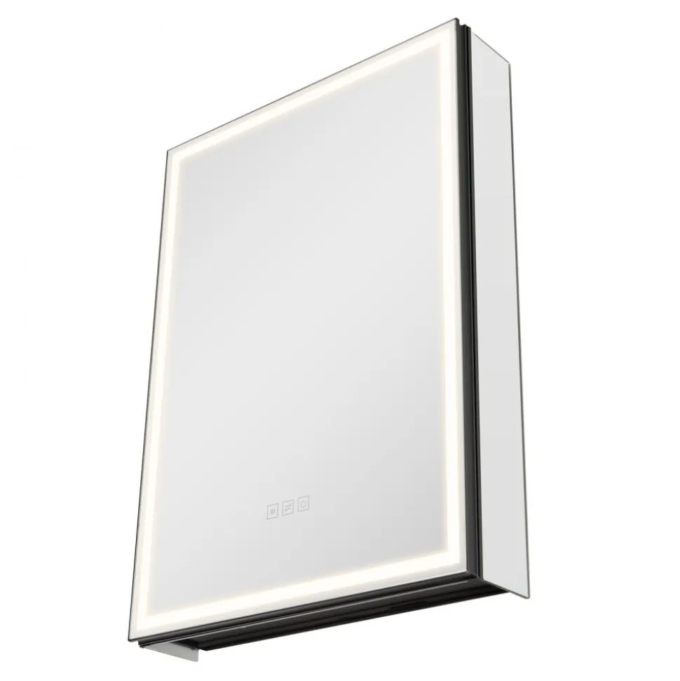 VEVOR Lighted Medicine Cabinet with Mirror, 20 x 28 in Recessed or Wall Mount, 3 Color Dimmable LED Bathroom Medicine Cabinet with Bottom Lighting, Adjustable Shelve Storage, Memory Defog Function