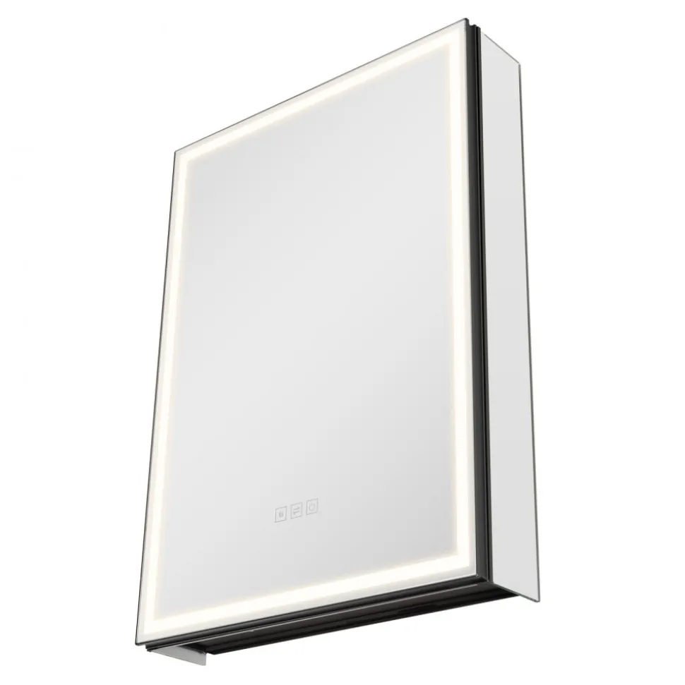 VEVOR Lighted Medicine Cabinet with Mirror, 20 x 28 in Recessed or Wall Mount, 3 Color Dimmable LED Bathroom Medicine Cabinet with Bottom Lighting, Adjustable Shelve Storage, Memory Defog Function
