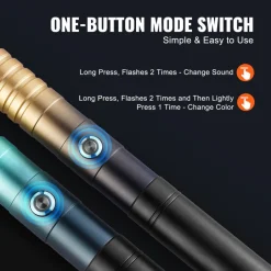 VEVOR Light Sword, 2 Pack Light up Sword with 12 RGB Colors, 4 Sound Modes and Realistic Handle, Rechargeable Sword Toy for Adults and Kids, Christmas Day, Halloween Cosplay, Birthday