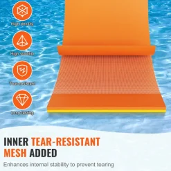 VEVOR Lily Pad Floating Mat, Large 9x6 FT Floating Water Pad, 3-Layer Floating Dock for Adults Kids, 1.3