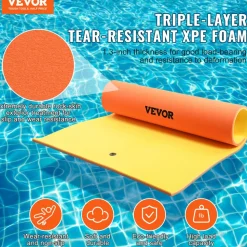 VEVOR Lily Pad Floating Mat, Large 9x6 FT Floating Water Pad, 3-Layer Floating Dock for Adults Kids, 1.3