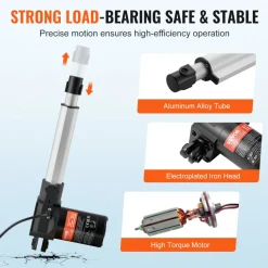 VEVOR Linear Actuator 12V, 6 Inch Heavy Duty 1320lbs/6000N Linear Actuator, 0.19