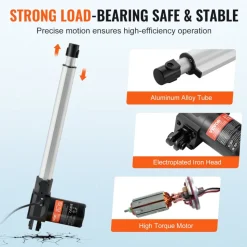 VEVOR Linear Actuator 12V, 12 Inch Heavy Duty 1320lbs/6000N Linear Actuator, 0.19