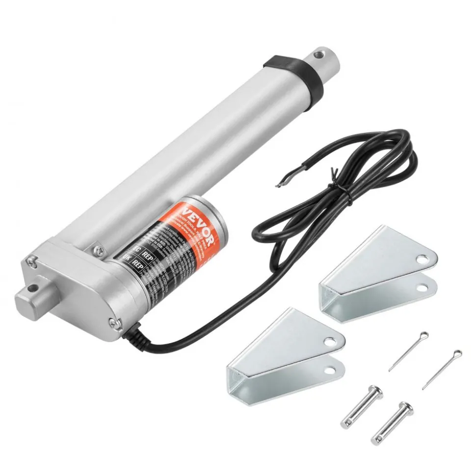 VEVOR Linear Actuator 12V, 6 Inch High Speed 0.55"/s Linear Actuator, 220lbs/1000N Linear Motion Actuator with Mounting Bracket and IP54 Protection